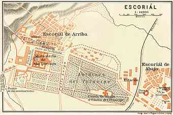 Escorial de Arriba town plan, 1899