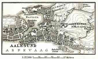 Aalesund (Ålesund) town plan, 1911