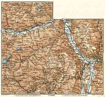 Bolzano (Bozen), western environs map, 1906