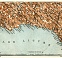 Italian Genoese Riviera (Riviére) from Savona to Genoa map, 1913