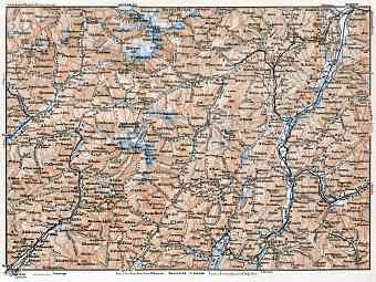 Adamello, Presanella and Brenta Alps district map, 1910