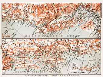 Map of the Coast of British Columbia and Alaska, 1907