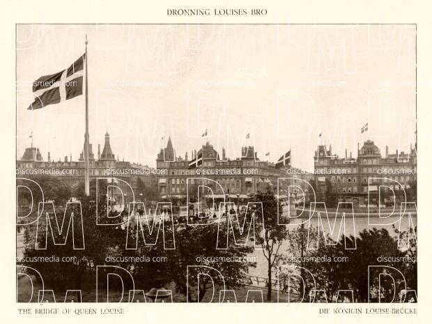 Copenhagen's Bridge of Queen Louise. Use the zooming tool to explore in higher level of detail. Obtain as a quality print or high resolution image