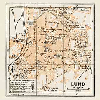 Lund town plan, 1929