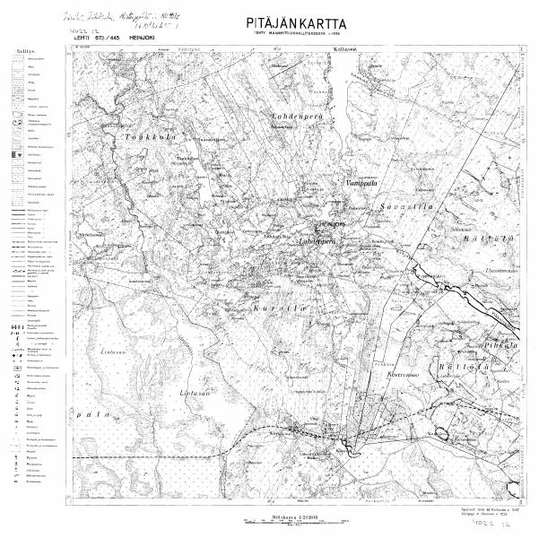 Veštševo. Heinjoki. Pitäjänkartta 402212. Parish map from 1939. Use the zooming tool to explore in higher level of detail. Obtain as a quality print or high resolution image