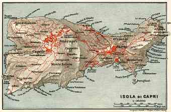 Capri Isle map, 1929