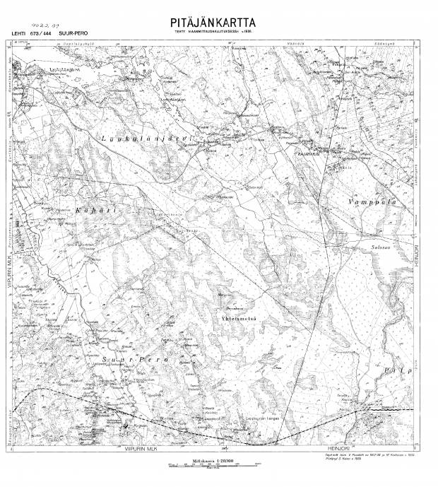 Perovo. Suur-Pero. Pitäjänkartta 402209. Parish map from 1939. Use the zooming tool to explore in higher level of detail. Obtain as a quality print or high resolution image