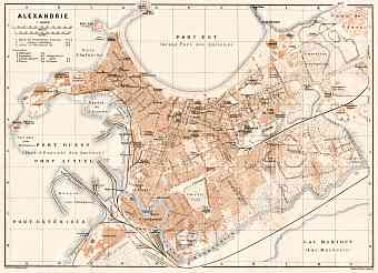 Alexandria (الإسكندرية) city map, 1911
