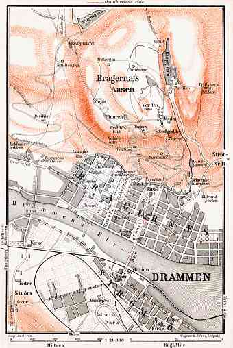 Drammen town plan, 1910