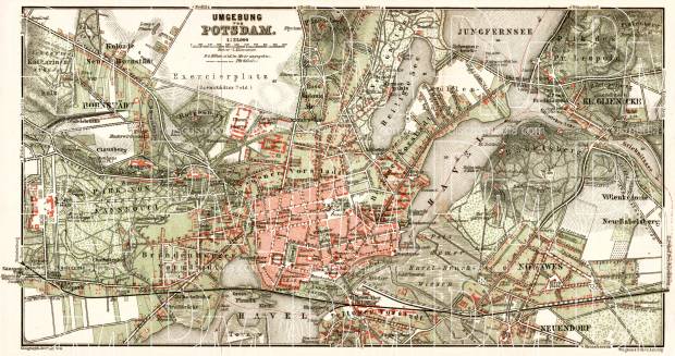 Potsdam and environs map, 1902. Use the zooming tool to explore in higher level of detail. Obtain as a quality print or high resolution image