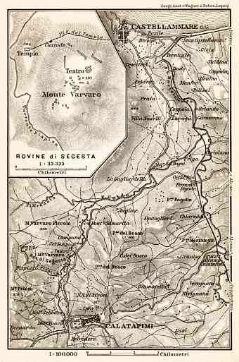 Castellammare to Calatafimi map, 1912