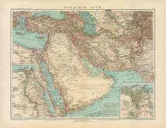 Western Asia Map (in Russian), 1910