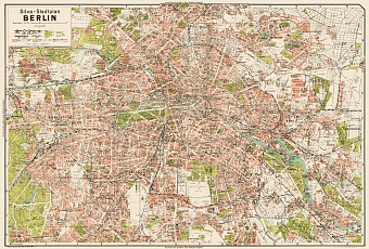 Berlin city map, 1938 (Silva-Stadtplan Berlin)