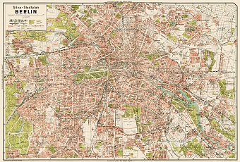 Berlin city map, 1938 (Silva-Stadtplan Berlin)