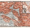 Map of the Gulf of Kotor (Boka Kotorska) and Cetinje town plan, 1913