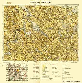 Eno. Topografikartta 4242. Topographic map from 1937