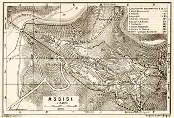Assisi town plan, 1909