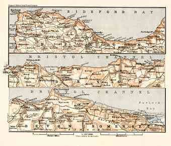 Map of the North coast of Devon, 1906