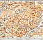Copenhagen (Kjöbenhavn, København) central part map, 1910