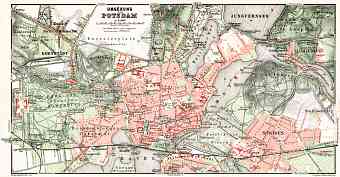 Potsdam city map, 1910