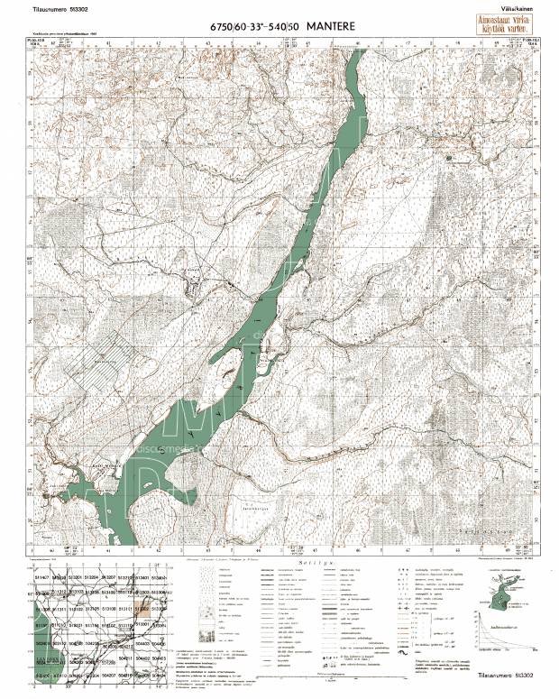 Mandrogi. Mantere. Topografikartta 513302. Topographic map from 1942. Use the zooming tool to explore in higher level of detail. Obtain as a quality print or high resolution image