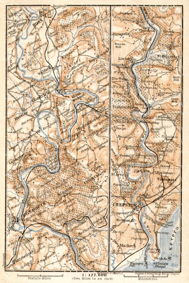 The Valley of Wye map, 1906. Use the zooming tool to explore in higher level of detail. Obtain as a quality print or high resolution image