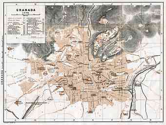 Granada city map, 1913