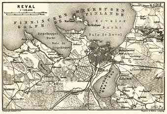 Reval (Tallinn) environs map, 1914