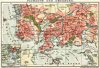 Plymouth and environs map, 1912