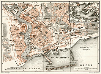 Brest city map, 1909