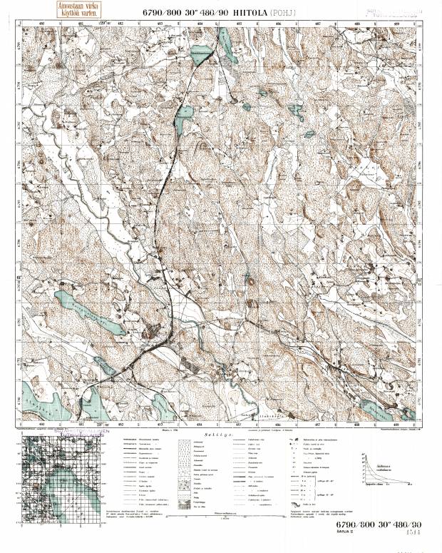 Hiitola. Hiitolan Asema. Topografikartta 411409. Topographic map from 1939. Use the zooming tool to explore in higher level of detail. Obtain as a quality print or high resolution image