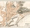 Málaga, city map. Environs of Málaga, 1911