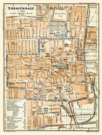 The Hague (Den Haag, s’Gravenhage) city map, 1904