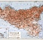Sicilia (Sicily) map with Lipari Isle map inset, 1929