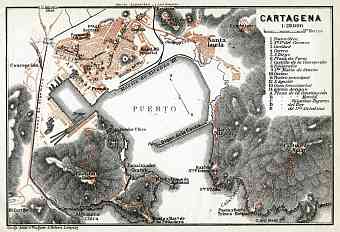 Cartagena city map, 1913