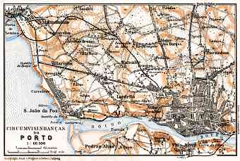 Porto and environs map, 1929