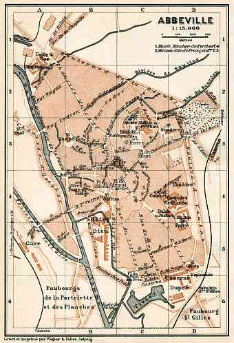 Abbeville city map, 1913