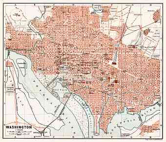 Washington city map, 1909