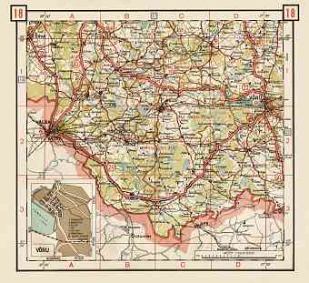 Estonian Road Map, Plate 18: Antsla. 1938