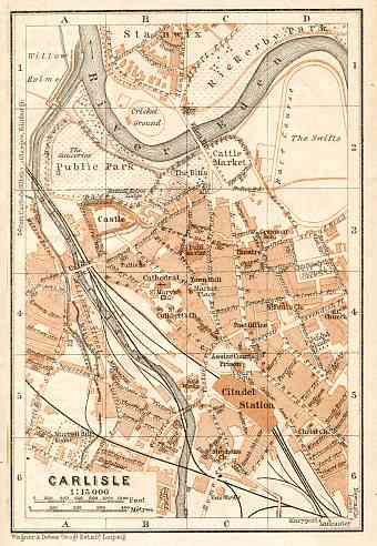 Carlisle city map, 1906