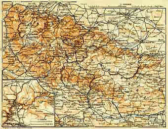Harz mountains map, 1906