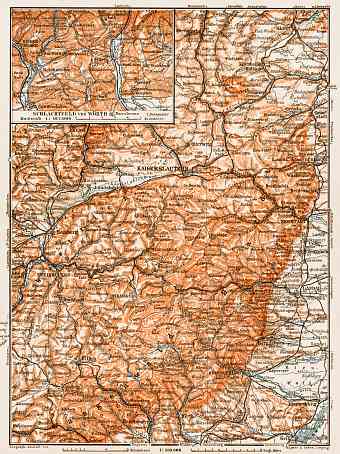 Map of the Bavarian Rhine-Palatinate (Bayerische Rheinpfalz), 1909