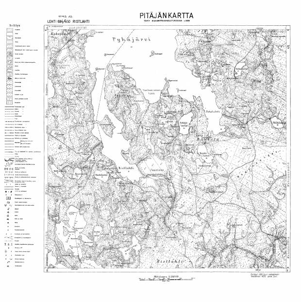 Ristlahti (Ristilahti, Bay. Ristlahti. Pitäjänkartta 414202. Parish map from 1933. Use the zooming tool to explore in higher level of detail. Obtain as a quality print or high resolution image