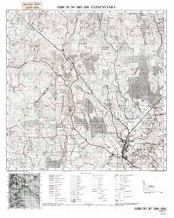 Elisenvaara. Topografikartta 412308. Topographic map from 1931