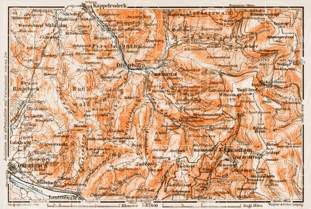 Map of the environs of the monastery of All Saints (Allerheiligen), 1909. Use the zooming tool to explore in higher level of detail. Obtain as a quality print or high resolution image