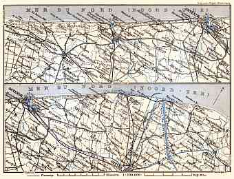 Ostend (Ostende) and environs map, 1904