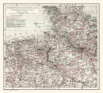 Germany, northwestern provinces of the northern part. General map, 1913