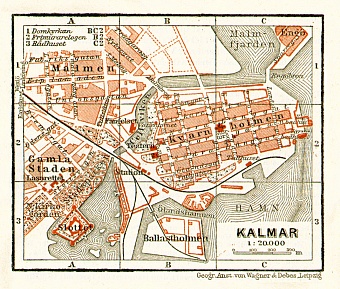 Kalmar city map, 1910