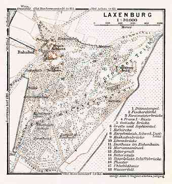 Laxenburg (to Vienna/bei Wien) town plan, 1910