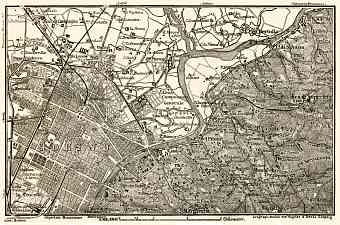 Turin (Torino), environs map, 1913